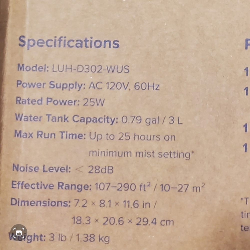 LiVoit Humidifier NWT - Picture 7 of 7